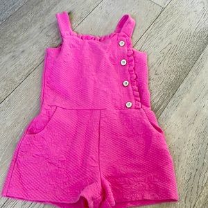 Janie and jack QUILTED FLORAL JACQUARD ROMPER size 8 girls